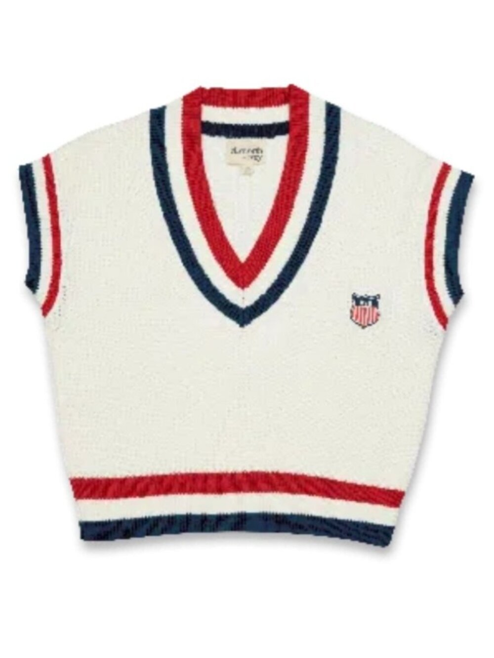 ellsworth + ivey American Shield Sweater vest cropped preppy size small